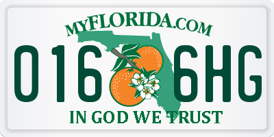 FL license plate 0166HG