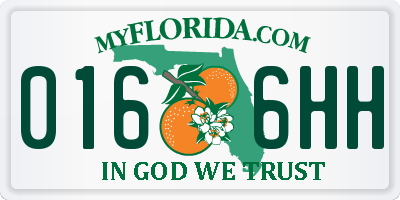 FL license plate 0166HH