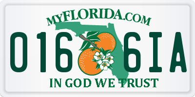 FL license plate 0166IA