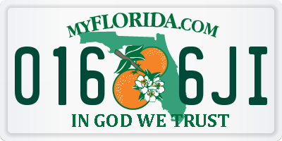 FL license plate 0166JI