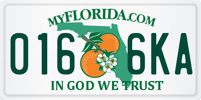 FL license plate 0166KA