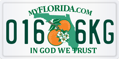 FL license plate 0166KG