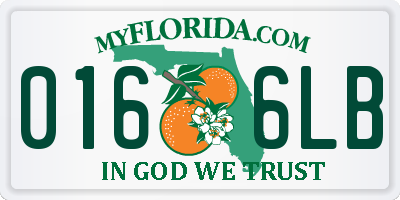 FL license plate 0166LB