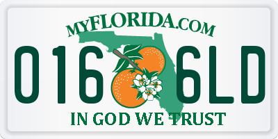 FL license plate 0166LD