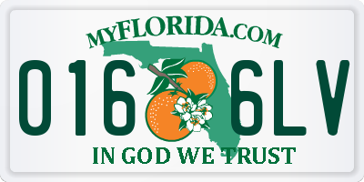 FL license plate 0166LV