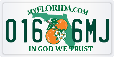 FL license plate 0166MJ