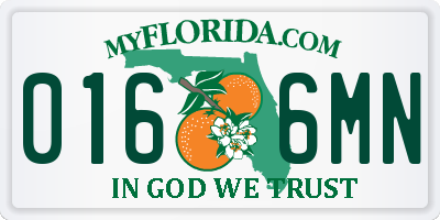 FL license plate 0166MN