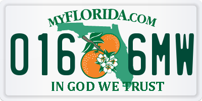 FL license plate 0166MW