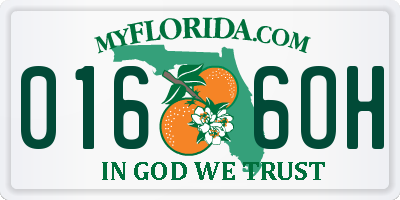 FL license plate 0166OH