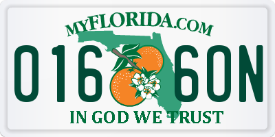 FL license plate 0166ON