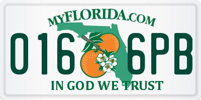 FL license plate 0166PB