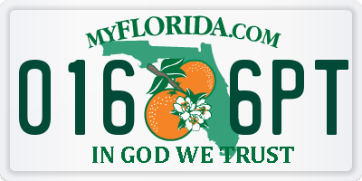 FL license plate 0166PT