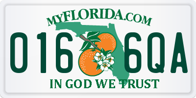 FL license plate 0166QA