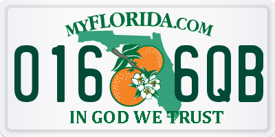 FL license plate 0166QB