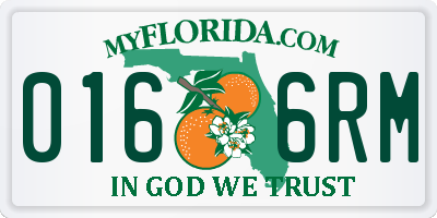 FL license plate 0166RM