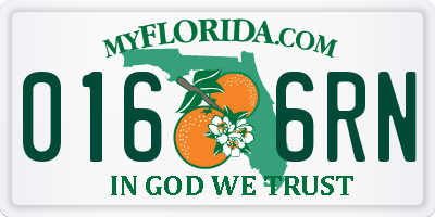 FL license plate 0166RN