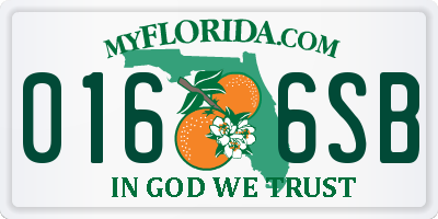 FL license plate 0166SB