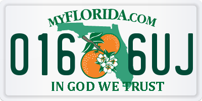 FL license plate 0166UJ