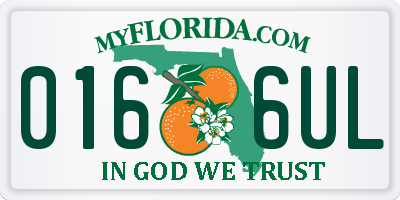 FL license plate 0166UL