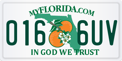 FL license plate 0166UV
