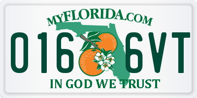 FL license plate 0166VT