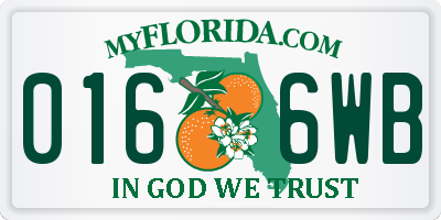 FL license plate 0166WB