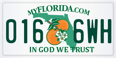 FL license plate 0166WH