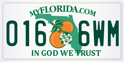 FL license plate 0166WM