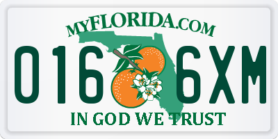 FL license plate 0166XM