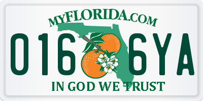 FL license plate 0166YA