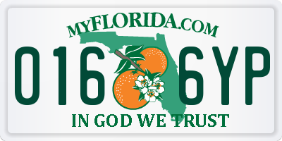 FL license plate 0166YP