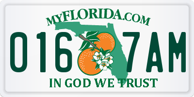 FL license plate 0167AM