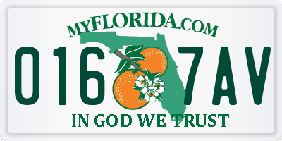 FL license plate 0167AV