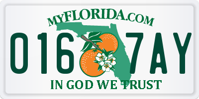 FL license plate 0167AY
