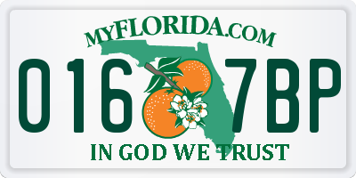 FL license plate 0167BP