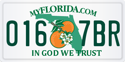 FL license plate 0167BR