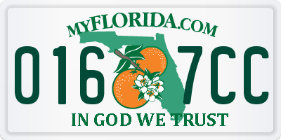 FL license plate 0167CC