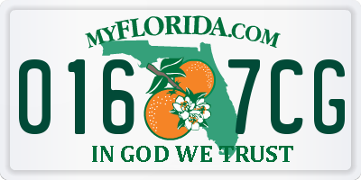 FL license plate 0167CG