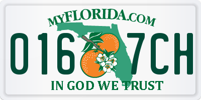 FL license plate 0167CH