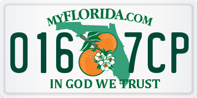 FL license plate 0167CP