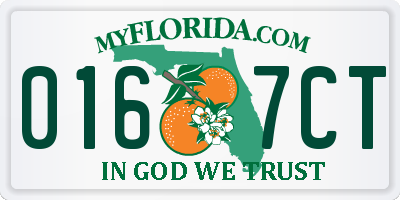 FL license plate 0167CT