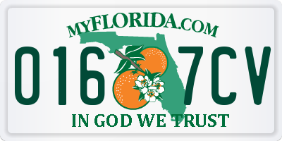 FL license plate 0167CV