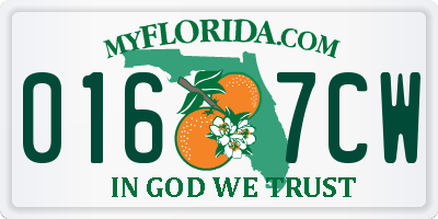 FL license plate 0167CW