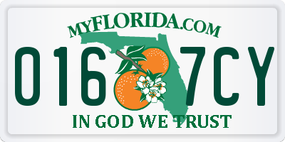 FL license plate 0167CY