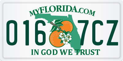 FL license plate 0167CZ