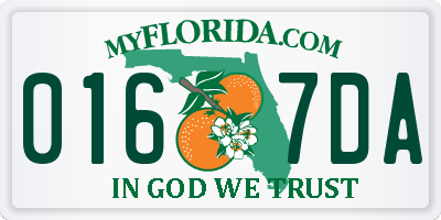 FL license plate 0167DA