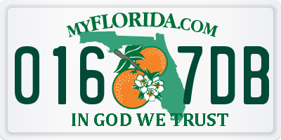 FL license plate 0167DB