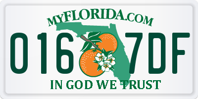 FL license plate 0167DF