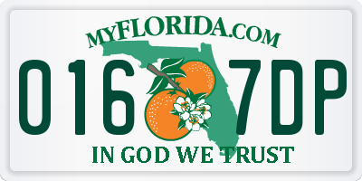 FL license plate 0167DP