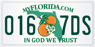 FL license plate 0167DS